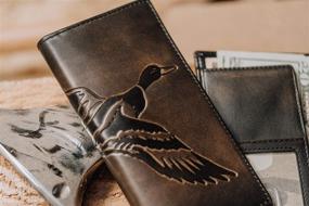 img 2 attached to Dapper Men's Co Wallet: 🦆 Premium Leather with Burnished Finish Duck Design