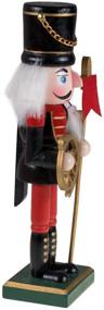 img 1 attached to 🎺 Clever Creations Traditional Wooden Nutcracker: Festive 10 Inch Horn Player for Christmas Décor on Shelves and Tables