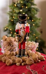 img 2 attached to 🎺 Clever Creations Traditional Wooden Nutcracker: Festive 10 Inch Horn Player for Christmas Décor on Shelves and Tables