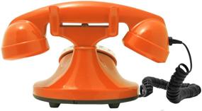 img 2 attached to 📞 OPIS FunkyFon Cable: Retro Rotary Dial Telephone with Modern Electronic Bell - 1920s Sinuous Style (Orange)