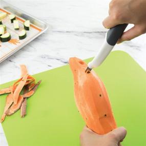 img 1 attached to Tovolo Precision Peeler: Non-Slip, Stainless Steel Tip, Dishwasher Safe - Top-Rated Kitchen Essential