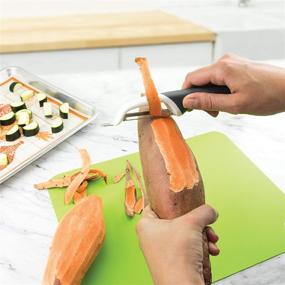 img 2 attached to Tovolo Precision Peeler: Non-Slip, Stainless Steel Tip, Dishwasher Safe - Top-Rated Kitchen Essential