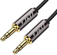 j&d gold plated copper shell 3.5mm aux cable – 15 feet – car compatible logo