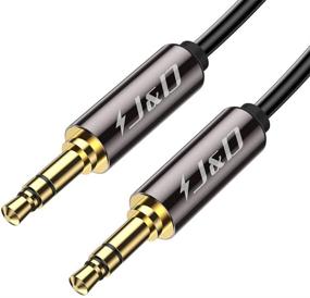 img 4 attached to J&D Gold Plated Copper Shell 3.5mm Aux Cable – 15 Feet – Car Compatible