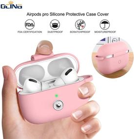 img 3 attached to 🎧 Усиленная безопасность и надежность: Корпус для Airpods Pro 5 в 1 с кнопкой, шейным ремешком и спортивным браслетом для женщин и мужчин - поддерживает беспроводную зарядку, видимый передний светодиод (розовый цвет для младенцев)