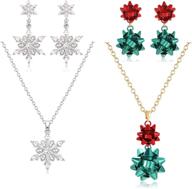 bvga christmas necklace earrings snowflake logo