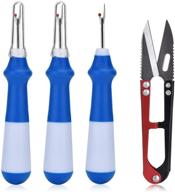 🪡 eshato 3-piece seam ripper set: thread remover tool with trimming scissor for sewing, crafting, and removing hems and seams logo