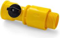 camco quick hose connect with shutoff valve - 20103, yellow logo