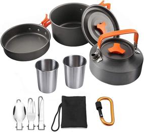 img 2 attached to Jasendooer Cookware Equipment Mountaineering Tableware