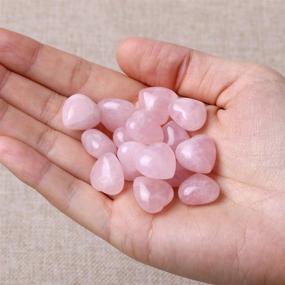 img 3 attached to 💖 Sunligoo Rose Quartz Healing Crystal Heart Stones Set - Bulk Polished Pocket Palm Gemstones for Chakra Balance, Reiki & Valentines Day Gifts
