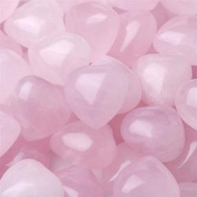 img 2 attached to 💖 Sunligoo Rose Quartz Healing Crystal Heart Stones Set - Bulk Polished Pocket Palm Gemstones for Chakra Balance, Reiki & Valentines Day Gifts