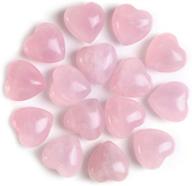 💖 sunligoo rose quartz healing crystal heart stones set - bulk polished pocket palm gemstones for chakra balance, reiki & valentines day gifts логотип