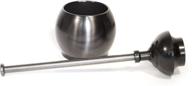 🚽 gun metal toilet plunger – deluxe freestanding stainless steel, 6.5” x 6.5” x 18.5” by toilettree products logo