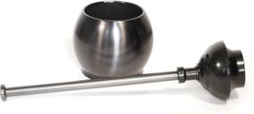 img 4 attached to 🚽 Gun Metal Toilet Plunger – Deluxe Freestanding Stainless Steel, 6.5” x 6.5” x 18.5” by ToiletTree Products