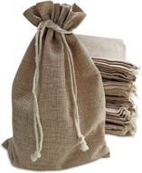 🎩 burlap drawstring wedding jewelry pouches - retail fixtures & equipment for stores logo