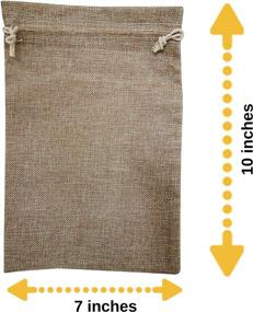 img 3 attached to 🎩 Burlap Drawstring Wedding Jewelry Pouches - Retail Fixtures & Equipment for Stores
