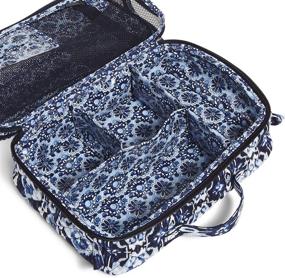 img 1 attached to 💄 Vera Bradley Cotton Grand Vanity Toiletry Makeup Organizer Bag for Women