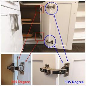 img 1 attached to Lazy Susan Hinge Face Frame Plate for Folded Door | Kitchen Corner Cabinet Door Hinges | Metal Lazy Susan Cabinet Hardware | Corner Cabinet Door Replacement | Cabinet Door Hinges 135 Degree Open