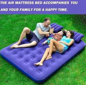 img 3 attached to Camping Mattress Inflatable Folding Flocking