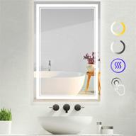 revolutionize your bathroom with soldow 32x24 inch led 💡 vanity mirror: anti-fog, waterproof & dimmable lights for perfect makeup application logo