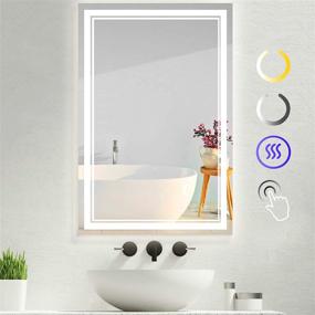 img 4 attached to Revolutionize Your Bathroom with Soldow 32x24 Inch LED 💡 Vanity Mirror: Anti-Fog, Waterproof & Dimmable Lights for Perfect Makeup Application