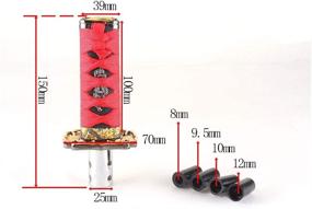 img 3 attached to Top10 Racing 10CM Ручка переключения передач Меч Ручки переключения передач Катана Самурай Рычаг переключения передач Универсальный подходит для автомобилей с ручным управлением Большинство автоматических автомобилей с 4 адаптерами Красный Черный