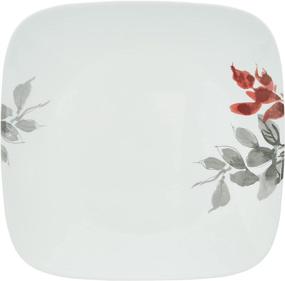 img 2 attached to Stunning CORELLE Square Kyoto 🍽️ Leaves Set: 16 Pc Elegant Dinnerware Collection