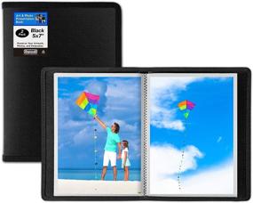 img 4 attached to 📸 Dunwell 5x7 Small Photo Album (Black, 2 Pack), Holds 48 Photos in 24 Pockets, Ideal for Picture Storage, Artwork, Sketches, Drawings, and Art Storage