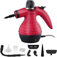 🔴 comforday handheld steam cleaner - versatile pressurized cleaner with safety lock for stain removal, carpet and upholstery cleaning - 9-piece accessory kit included (upgrade) (red) logo