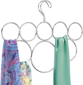 img 3 attached to 🧣 Metal 8-Loop Scarf Hanger - iDesign Classico for Closet Organization, No Snag Holder for Scarves, Ties, Shawls, Pashminas, Belts, Accessories, Clothes - Chrome, 13.13" x .5" x 1.25