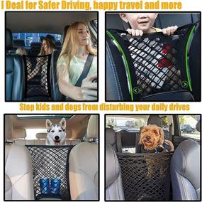 img 3 attached to DYKESON Dog Car Net Barrier: Ultimate Auto Safety Mesh Organizer for Cars and SUVs - Ensuring Secure Driving with Children and Pets