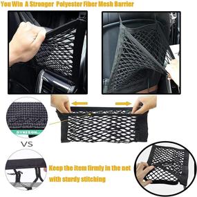 img 1 attached to DYKESON Dog Car Net Barrier: Ultimate Auto Safety Mesh Organizer for Cars and SUVs - Ensuring Secure Driving with Children and Pets