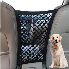 img 4 attached to DYKESON Dog Car Net Barrier: Ultimate Auto Safety Mesh Organizer for Cars and SUVs - Ensuring Secure Driving with Children and Pets