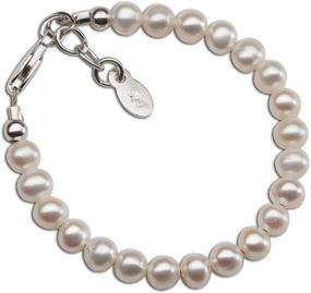 img 4 attached to 👶 Adorable Sterling Silver Cultured Pearl bracelet and/or necklace - Perfect for Children and Babies!