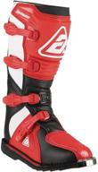 🏍️ answer racing ar1 adult off-road motorcycle boots - sleek black/red design in size 10 logo