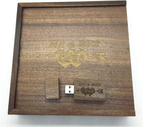 img 2 attached to 📸 LXSINO Wood USB 3.0 Flash Drive: Laser Engraved Mr & Mrs Design - 32GB Wood USB 3.0 Memory Stick with Photography Wood Box (Walnut)