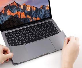 img 4 attached to 🖥️ Palm Rest Cover Skin with Trackpad Protector for MacBook Pro 13 Inch A2159 A1706 A1708 A1989, 2019 2018 2017 2016 Released - Space Gray