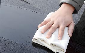 img 2 attached to 🚗 Car Chamois Drying Towel - Natural Chamois Cloth for Car Leather – Highly Absorbent Leather Cleaning Cloth – Large Size 23.6inchx35.4inch