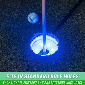 img 3 attached to 🏌️ GoSports Light Up Golf Hole Lights 3 Pack - Enhance Nighttime Golf, Improve Putting and Chipping Practice - Multi-color