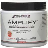 🍉 amplify caffeine-free pre workout: stimulant-free muscle pump enhancer, hydration powder with electrolytes, l citrulline, creatine hcl for high volume training, watermelon flavor, 40 servings logo
