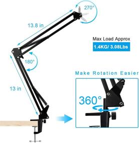 img 2 attached to SUNMON Wave 3 Microphone Stand - Ultimate Mic Boom Arm Stand for Elgato Wave 3 USB Condenser Microphone with Enhanced SEO!
