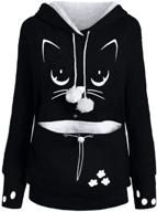 🐱 stylish and convenient women's big pouch hoodie pet cat dog carriers pullover sweatshirts by sexyshine logo