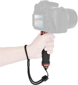 img 4 attached to 📷 Camera Stabilizer with Wrist Strap - ChromLives Camera Handle Grip Mount for Digital Video Camera, Camcorder, Action Camera, LED Video Light, and Smartphone with 1/4'' Male Screw