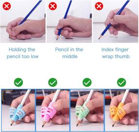 img 2 attached to 📝 Letdrowy - Pencil Grips for Kids Handwriting, Pencil Holder for Kids Learning to Write, Pencil Training Tools for Kids, Children's Trainer Pen Grip Posture Correction Aid (Pack of 8)...