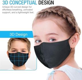 img 1 attached to 👶 Maxboost Fabric Kid Face Mask: Ultimate Protection and Comfort for Your Little Ones