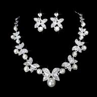 sepniell wedding rhinestone necklace earrings women's jewelry logo
