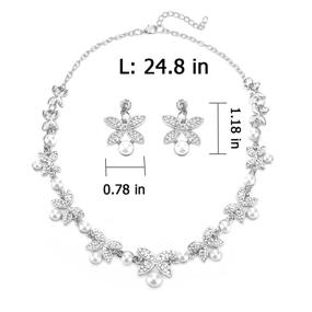 img 1 attached to Sepniell Wedding Rhinestone Necklace Earrings Women's Jewelry