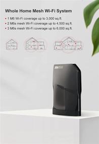 img 1 attached to 📶 Mercku M6 Wi-Fi 6 Mesh Router: 3,000 sq.ft. Whole Home Coverage, Dual-Band Gigabit, App Control - 1 Pack, Cosmo Black