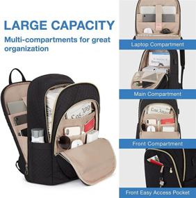 img 3 attached to 🔌 Convenient Charging Business Backpacks: Bagsmart Backpacks with Charging Feature