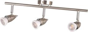 img 4 attached to KimYan Plug-in Three-Light Track Lighting Kit, Brushed Nickel Finish, with On/Off Switch and MR16GU10 LED Bulbs, Warm White Color, High CRI90